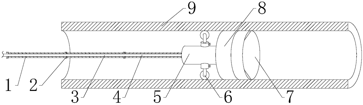 Connection rod crawling pipeline robot