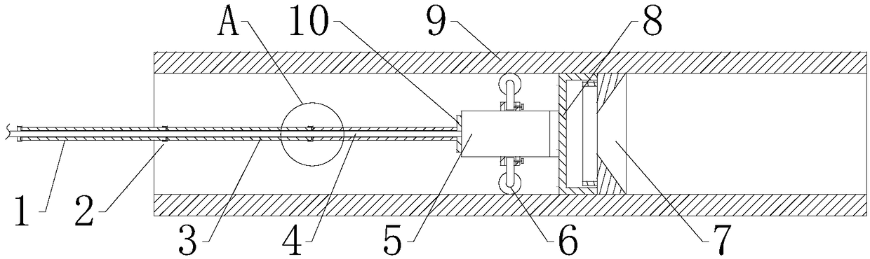 Connection rod crawling pipeline robot