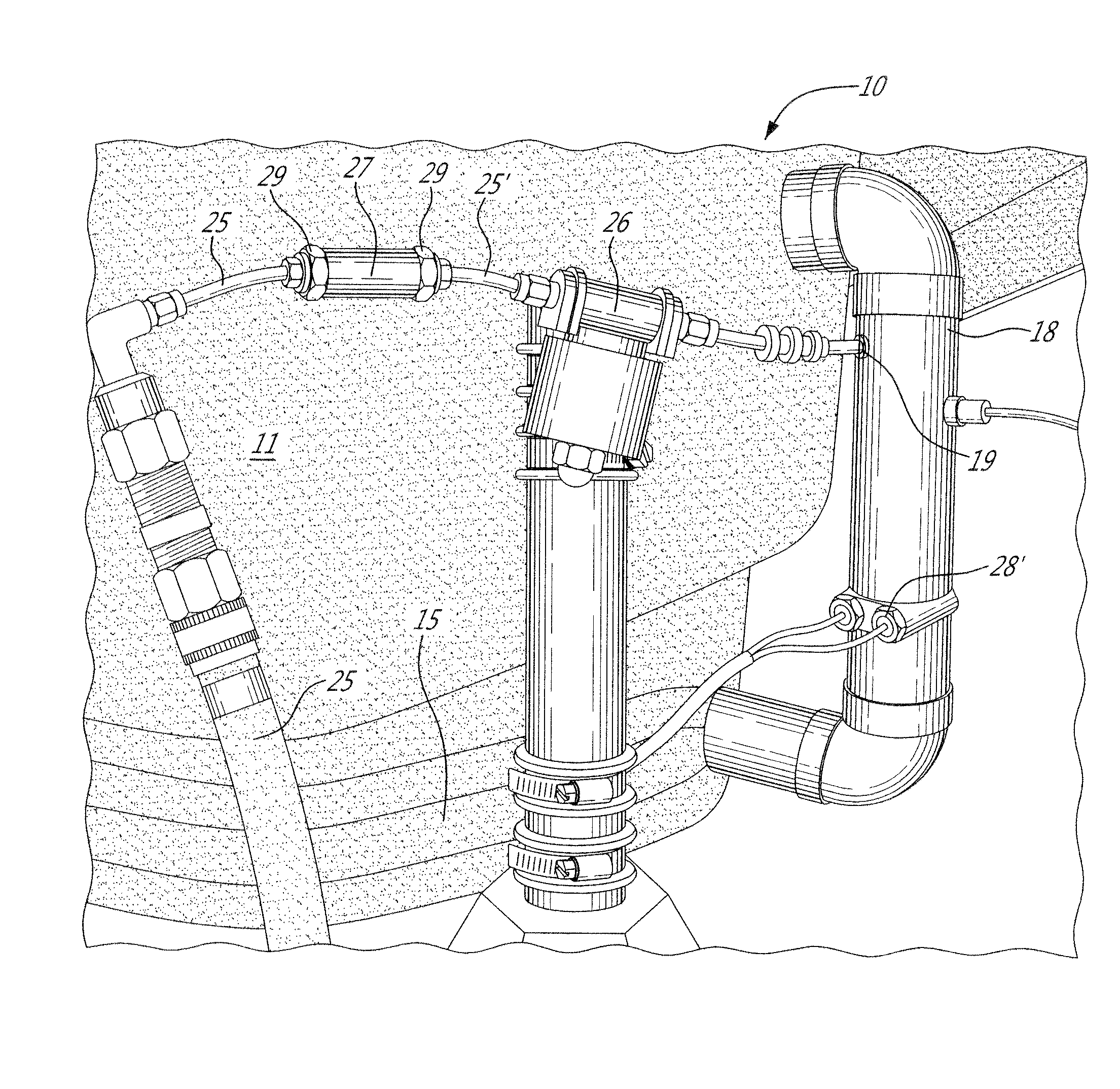 Air injection system for a hydro-massaging bath