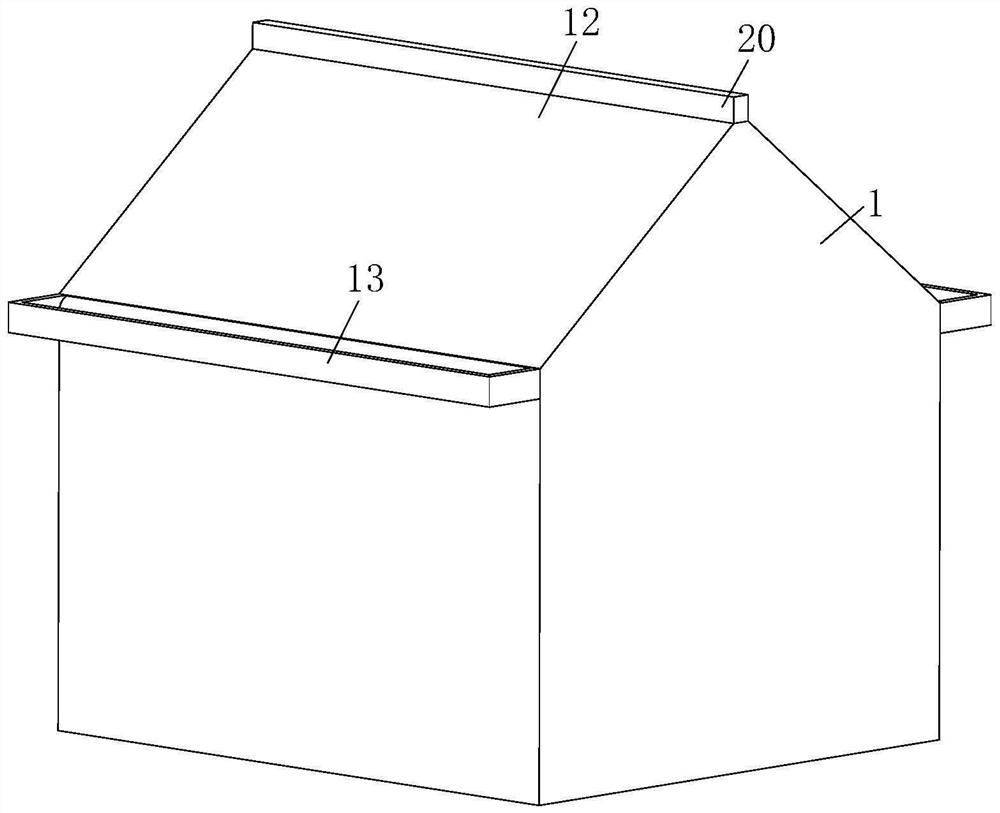 Environment-friendly outdoor rain and snow collecting and recycling device used in cooperation with building