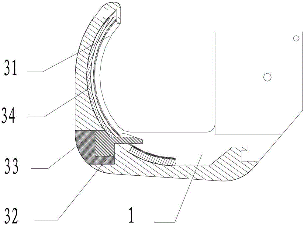 Arc-shaped cutting stitching instrument