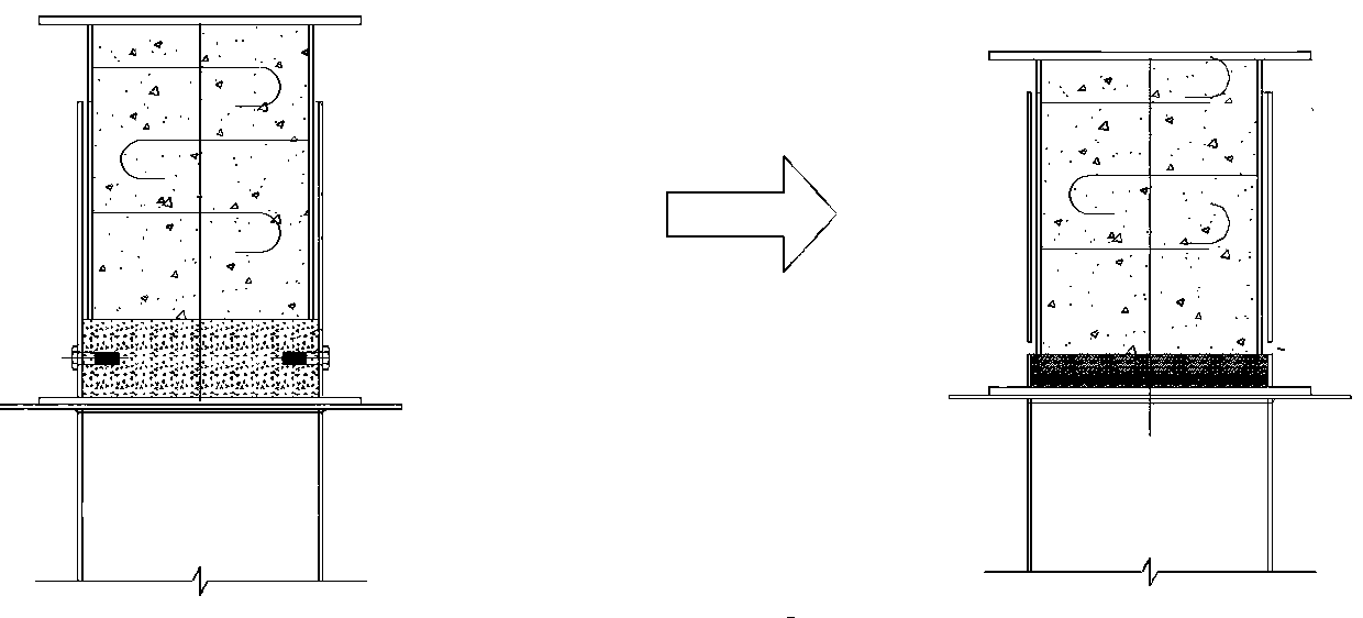 The construction method of dismantling the cross-beam support of the portal pier on the existing railway line at a short distance