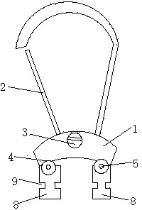 Lock catch of needle clamp