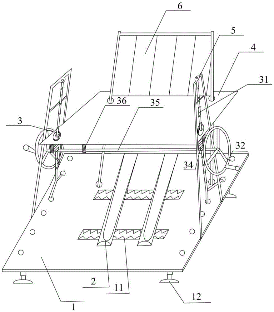 A kind of knee joint post-rehabilitation training chair