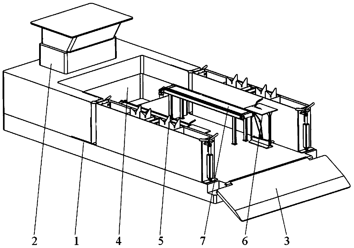 Automatic kelp harvesting platform with structure of reducing floating ball clamping possibility