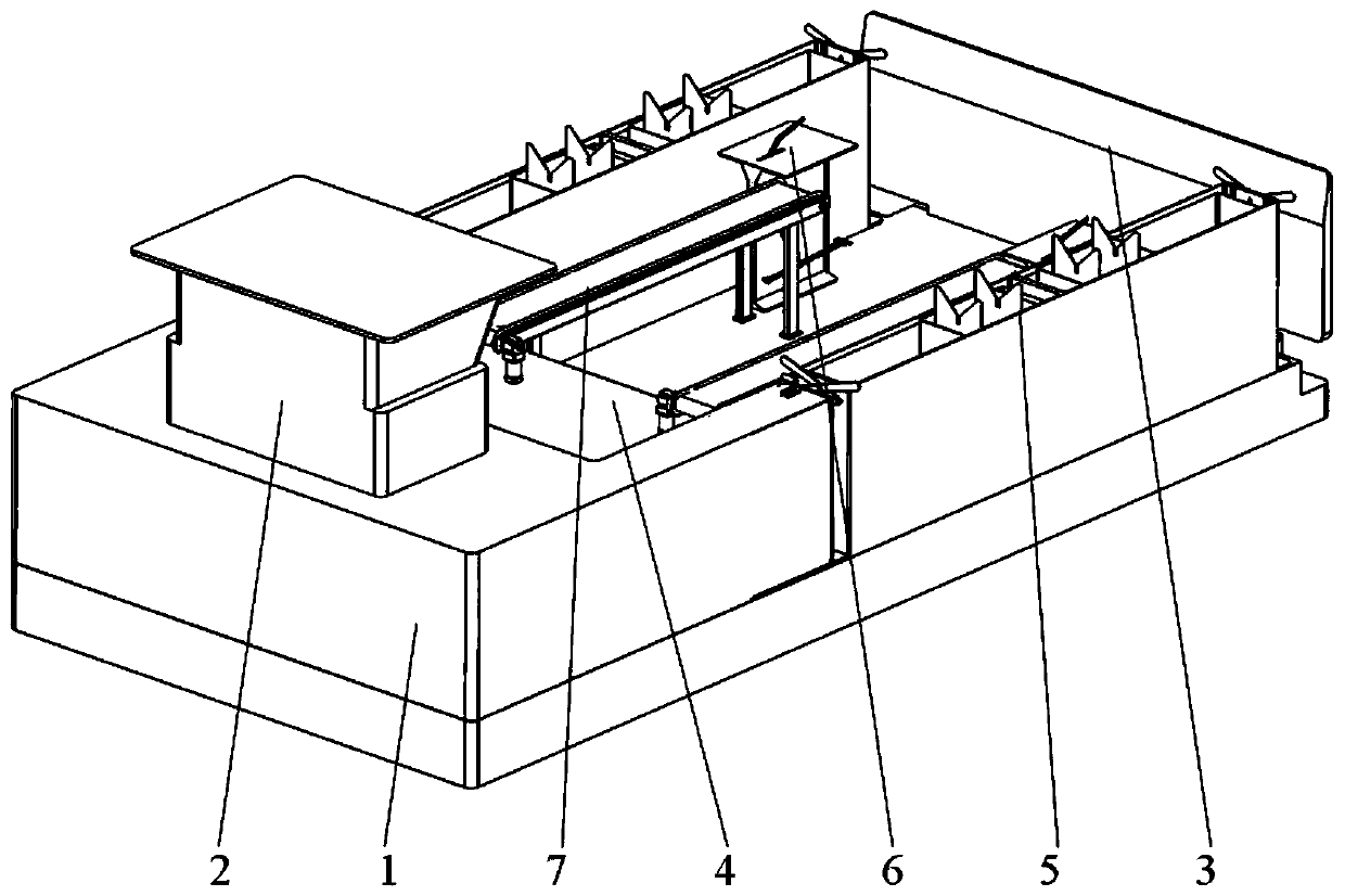 Automatic kelp harvesting platform with structure of reducing floating ball clamping possibility