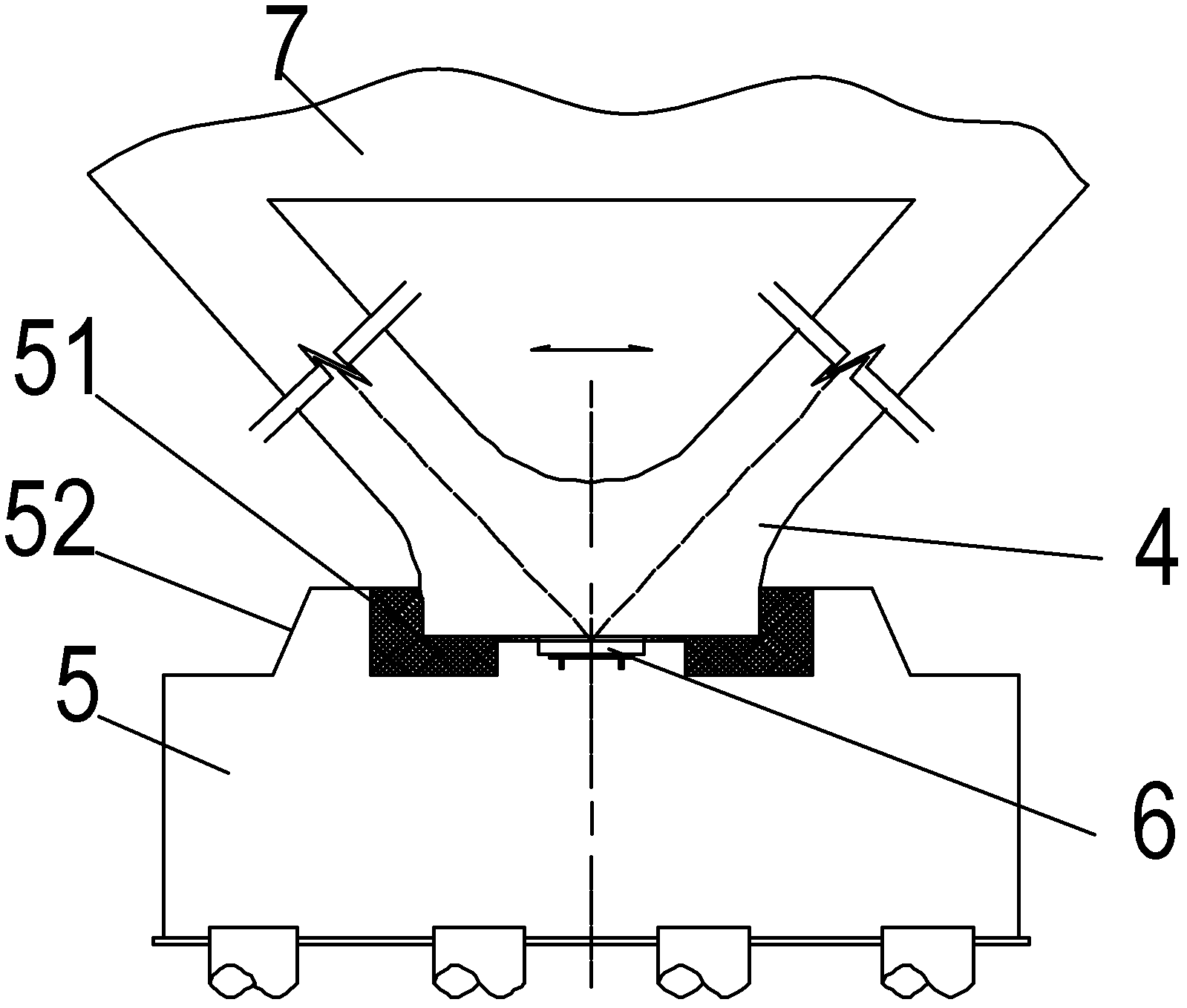 Structure capable of realizing large-span V-shaped pier continuous rigid frame bridge and construction process thereof