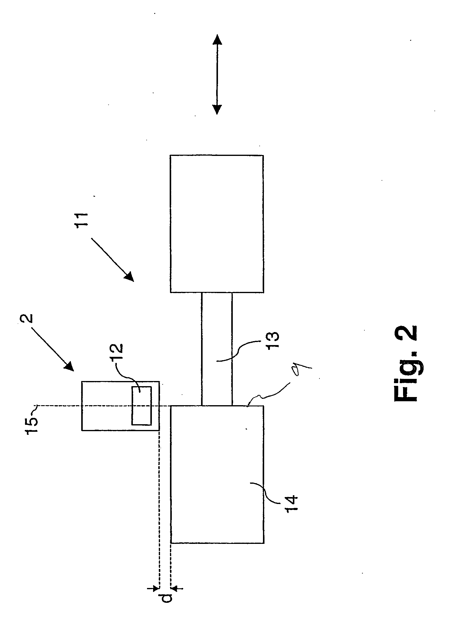 Measuring device and method for determining the position of an electrically conductive test object