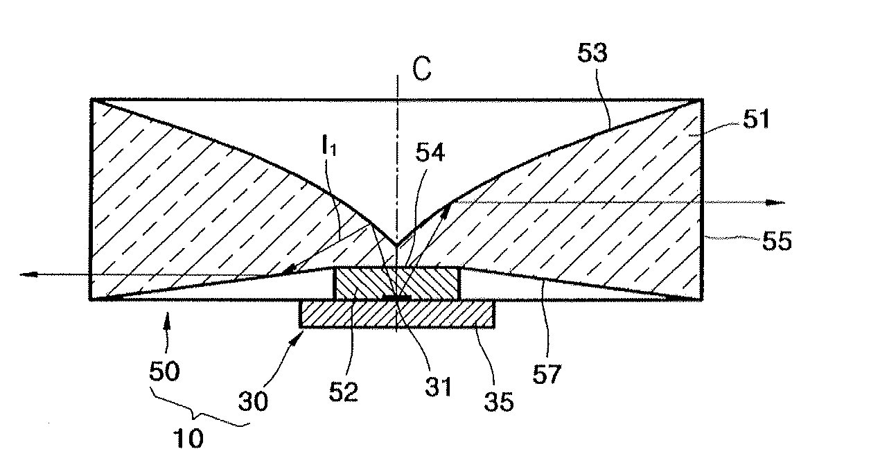 Side light-emitting device, backlight unit having the side light-emitting device, and liquid crystal display apparatus employing the backlight unit