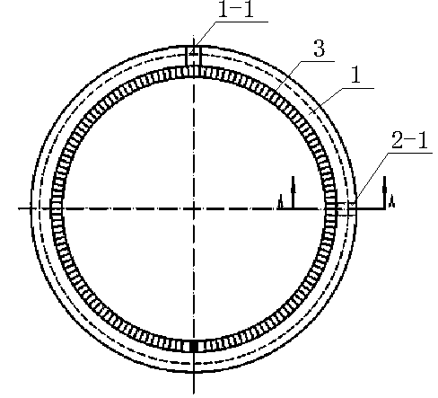 Oil ring of piston ring set of internal combustion engine