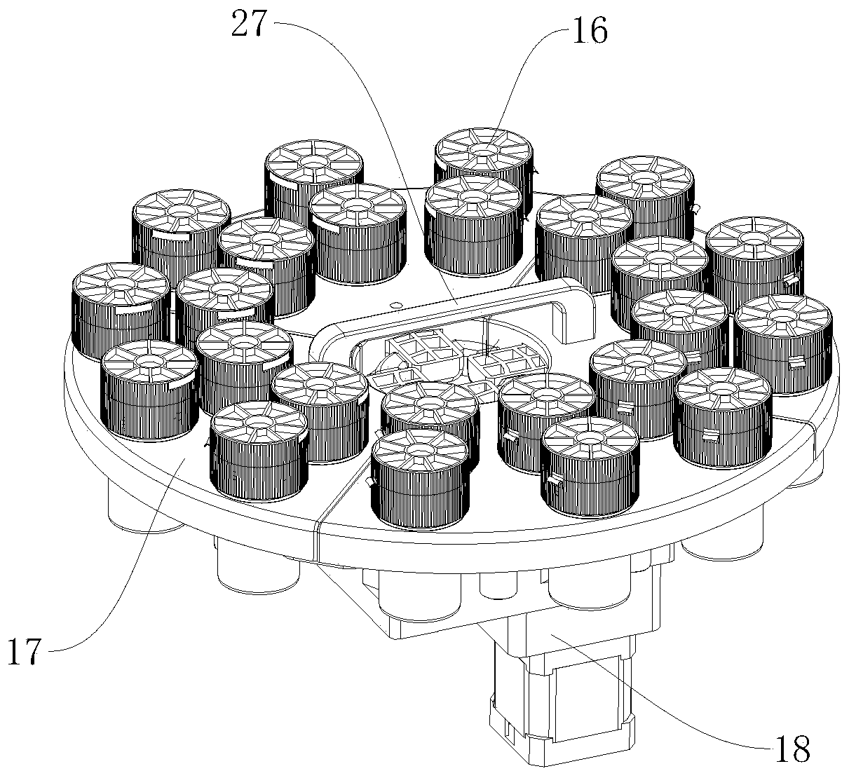 Sample transfer mechanism of liquid-based cell automatic slide making medical equipment