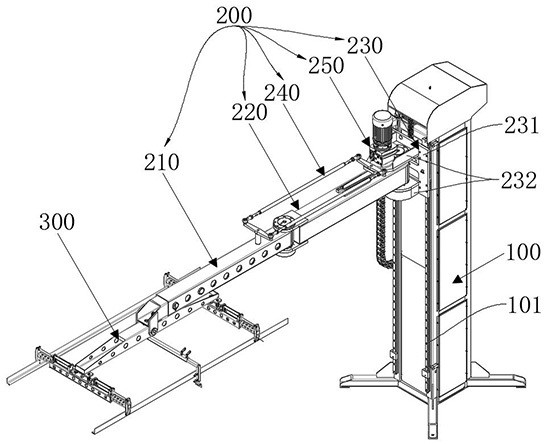 A single-column connecting-rod automatic palletizer