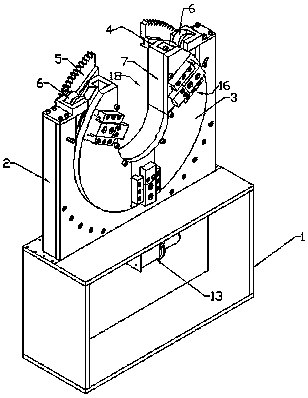 U-type clamping claw self-centering rotary device