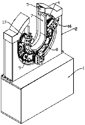 U-type clamping claw self-centering rotary device