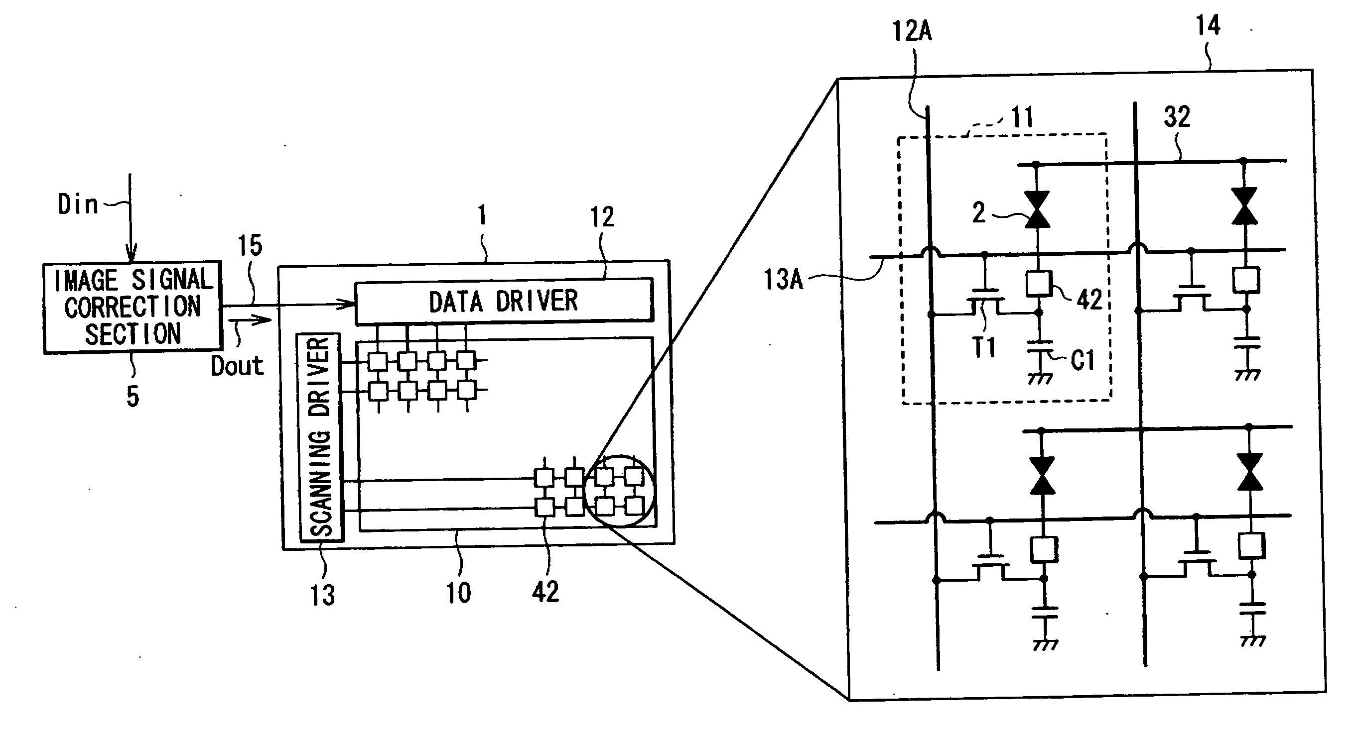 Liquid crystal display device, liquid crystal display and method of driving liquid crystal display device