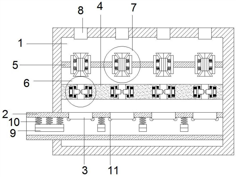 Self-locking wire pressing device for weak current engineering cable wiring