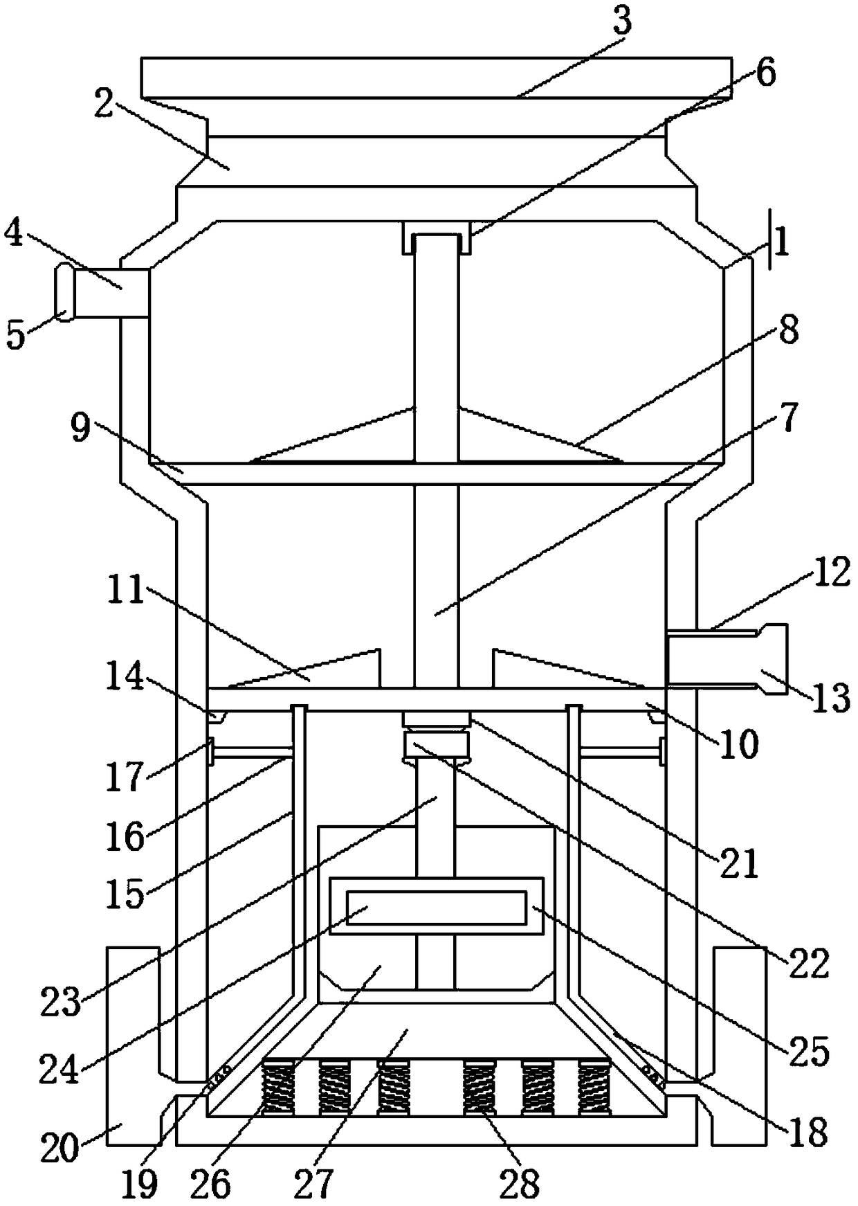 Permanent magnet transmission food garbage pulverizing method preventing liquid leakage