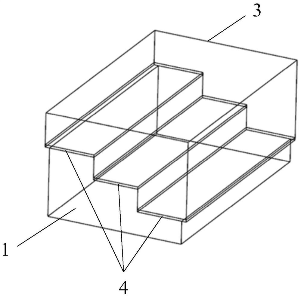 A composite material multi-step platform and its high-quality forming method