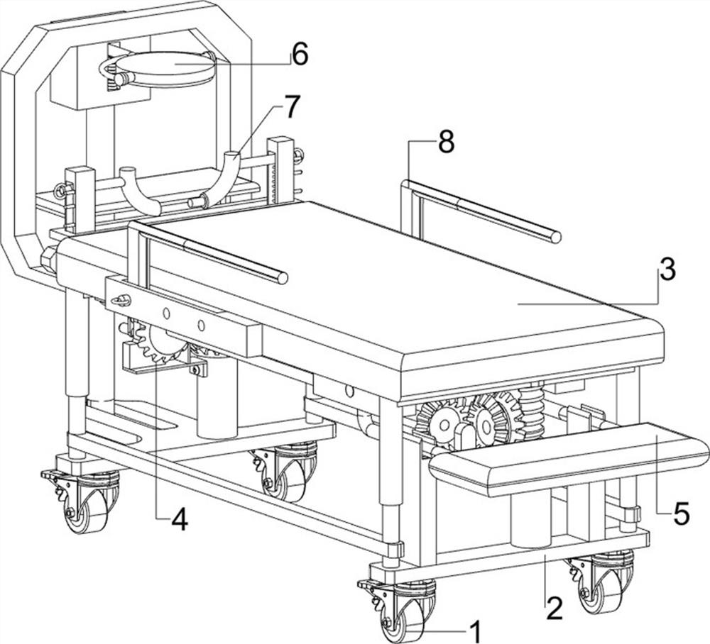 Multifunctional operating bed for treating five sense organs