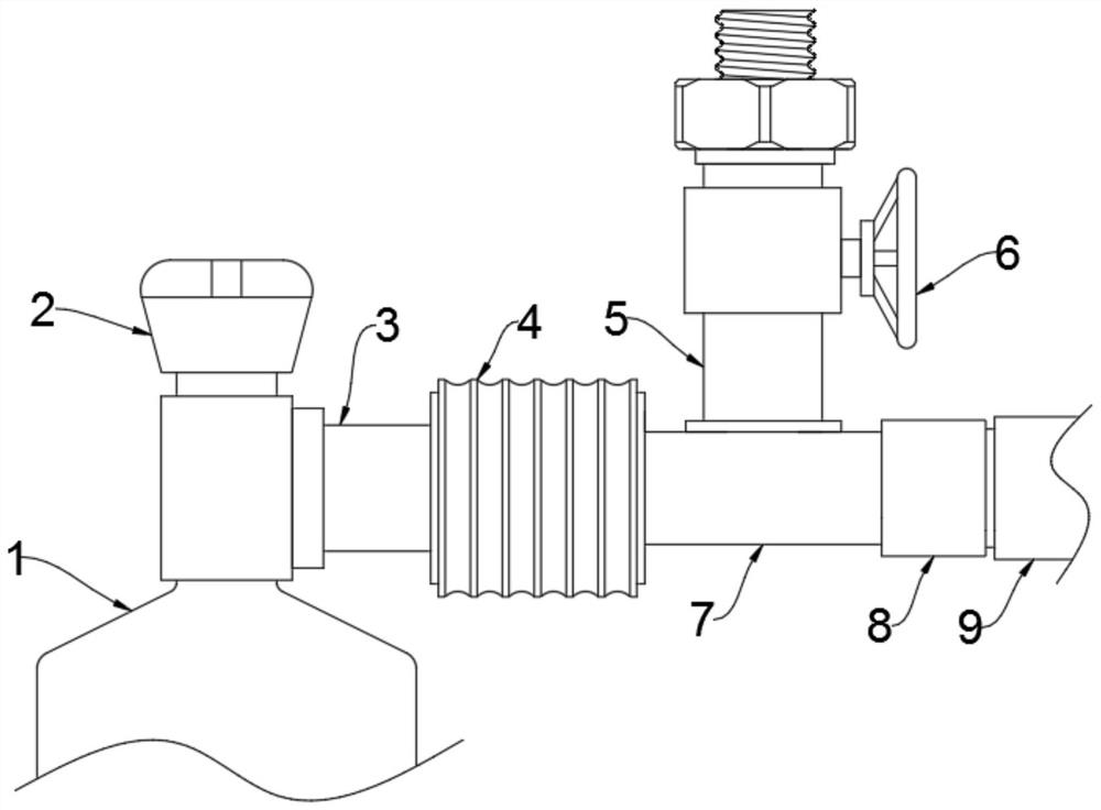 Steel cylinder filling installation structure of control instrument