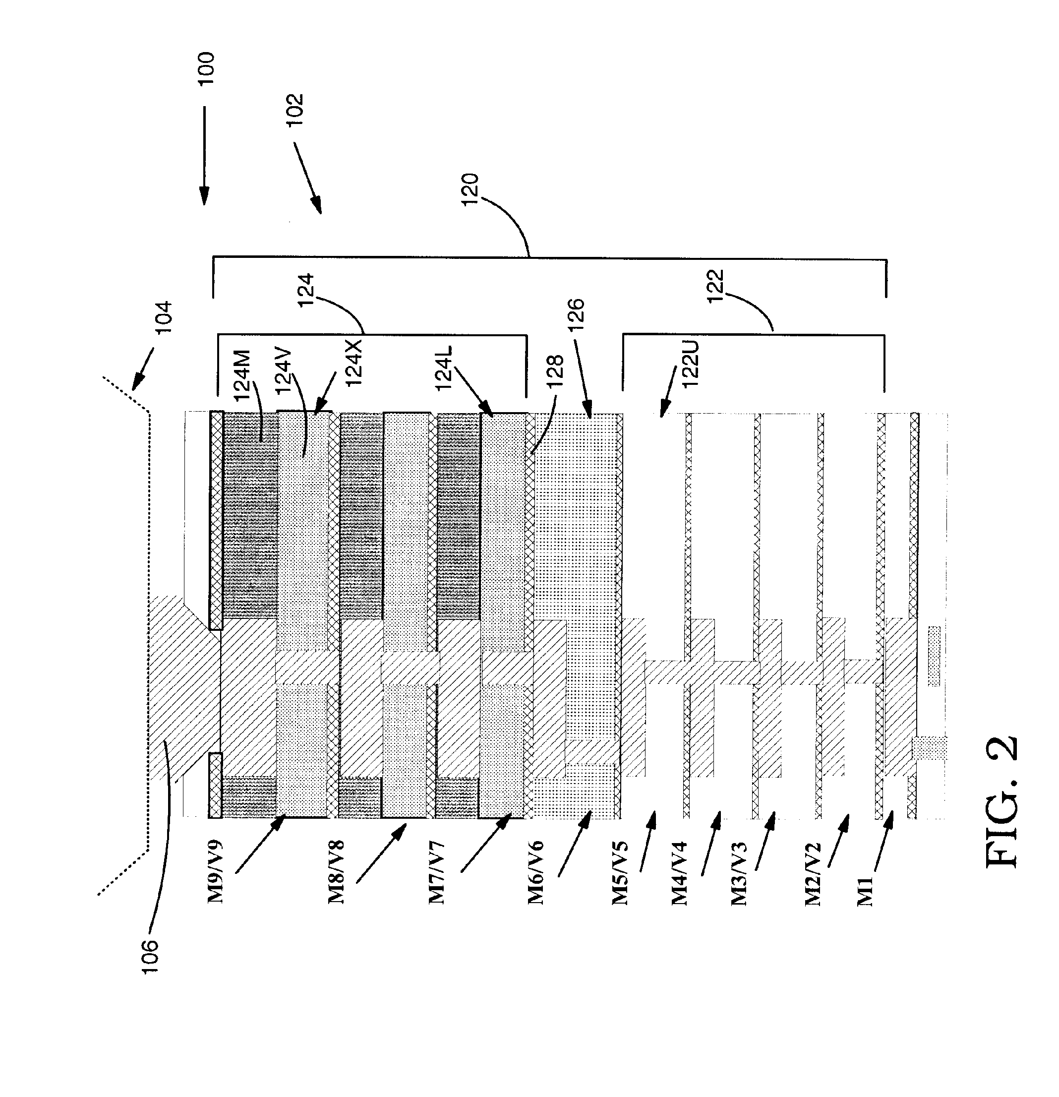 Ild layer with intermediate dielectric constant material immediately below silicon dioxide based ild layer