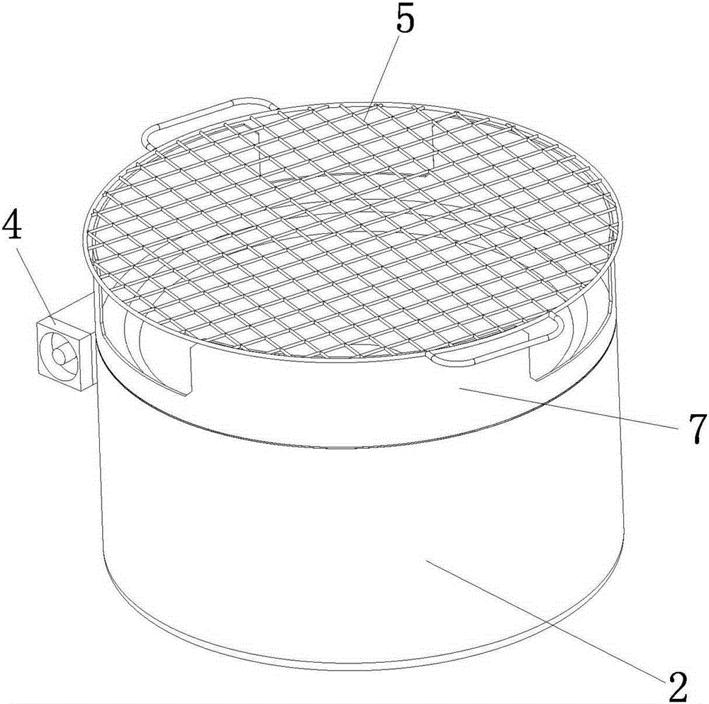 Air duct type barbecue grill