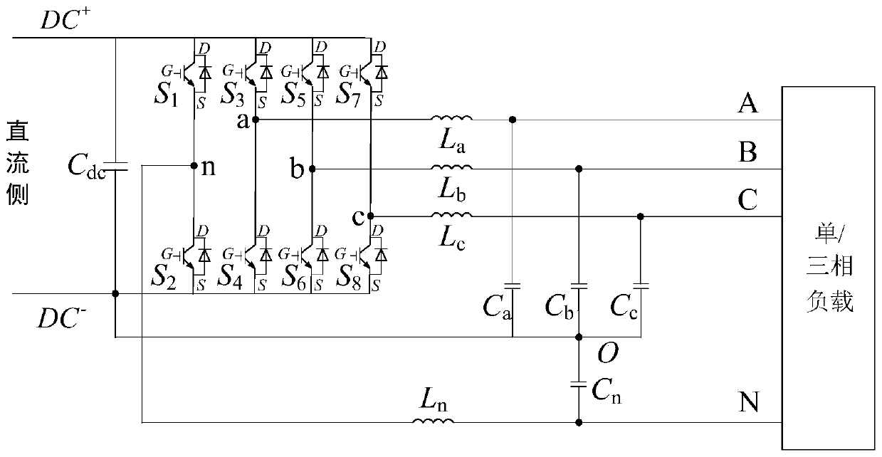 Improved three-phase four-bridge arm topology for realizing active power decoupling