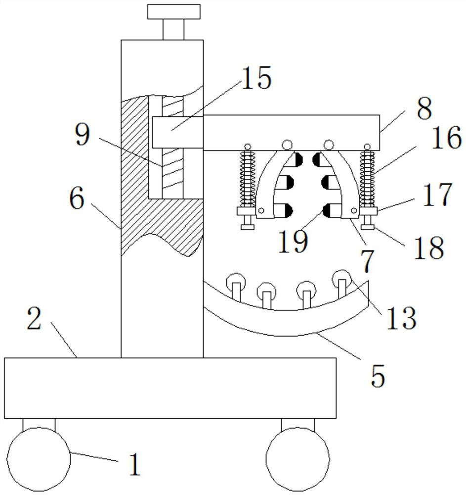 A circular stainless steel common plate flange air duct welding connection mechanism