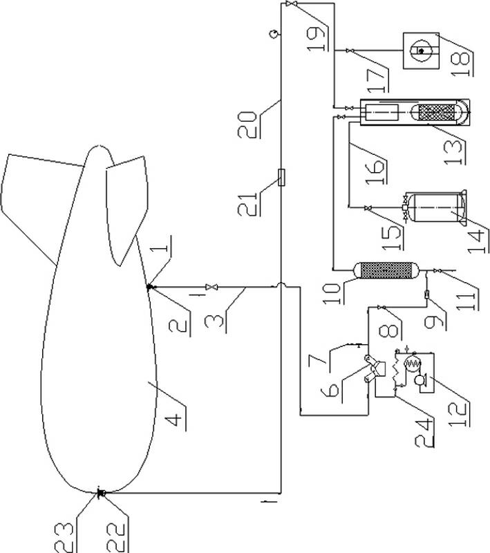 Device for on-line recovering and purifying helium in inner capsule of aerostat