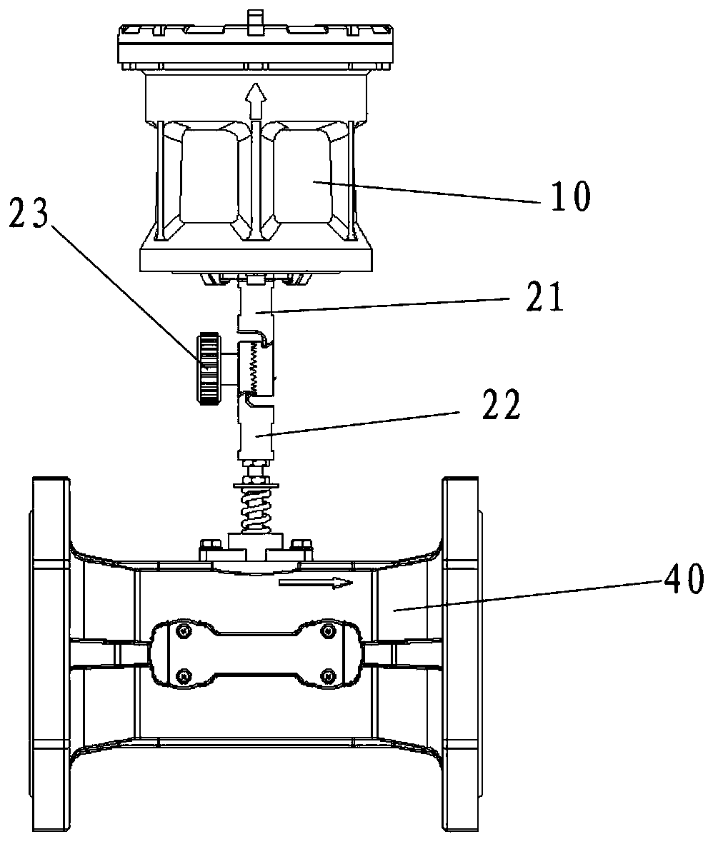 Meter head connecting device