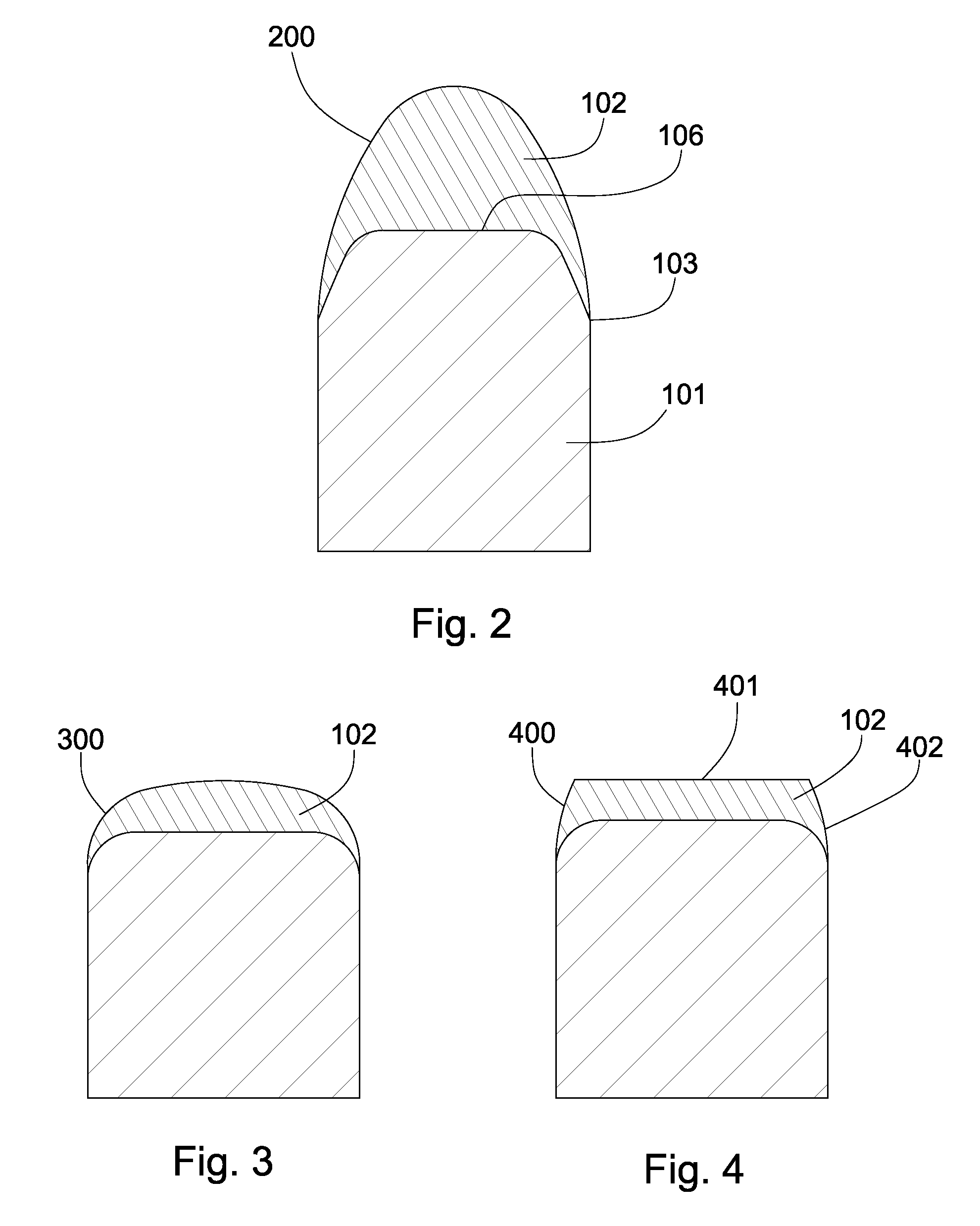 Superhard insert with an interface