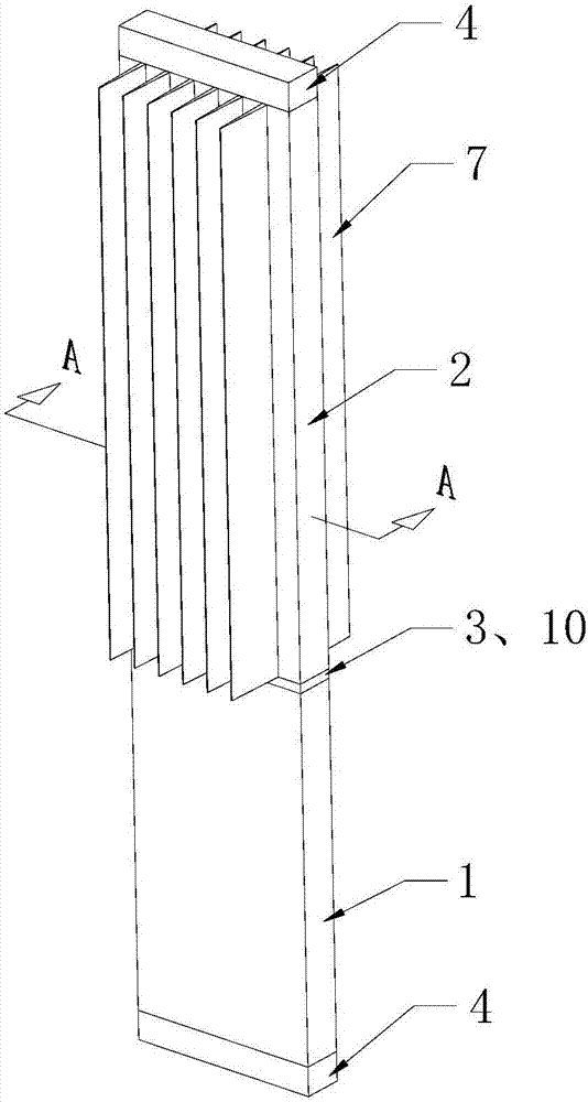 Reducing series-parallel connection channel plate type pulsating heat pipe