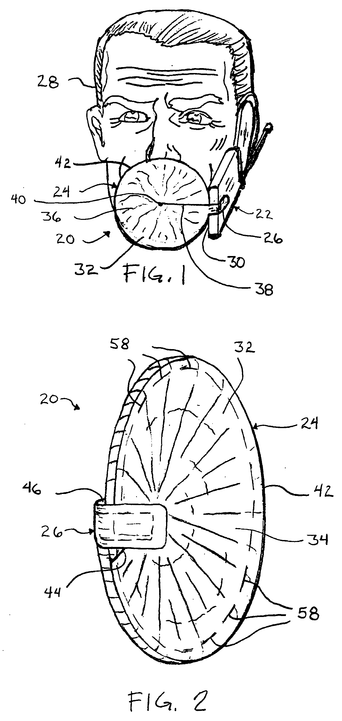 Voice absorber for portable telephonic devices