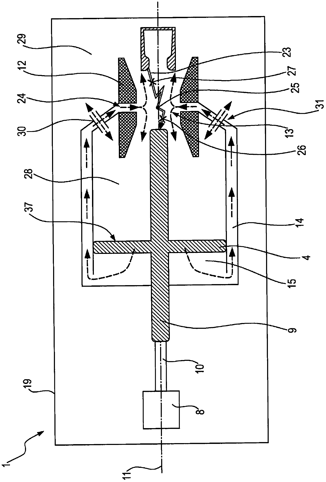 High voltage puffer circuit breaker and circuit breaker unit having such a puffer circuit breaker