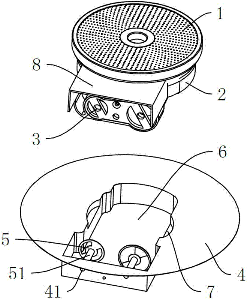 Upwards-floating clamping groove type full upper air inlet stove pot and stove