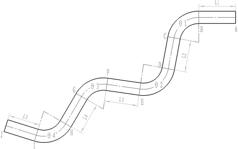 Calculating method for feeding of thin-walled bent copper pipes