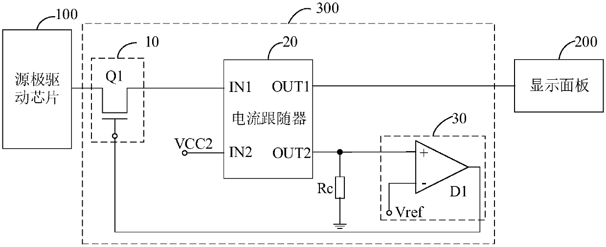 Source driving chip protection circuit, display panel driving circuit and display device