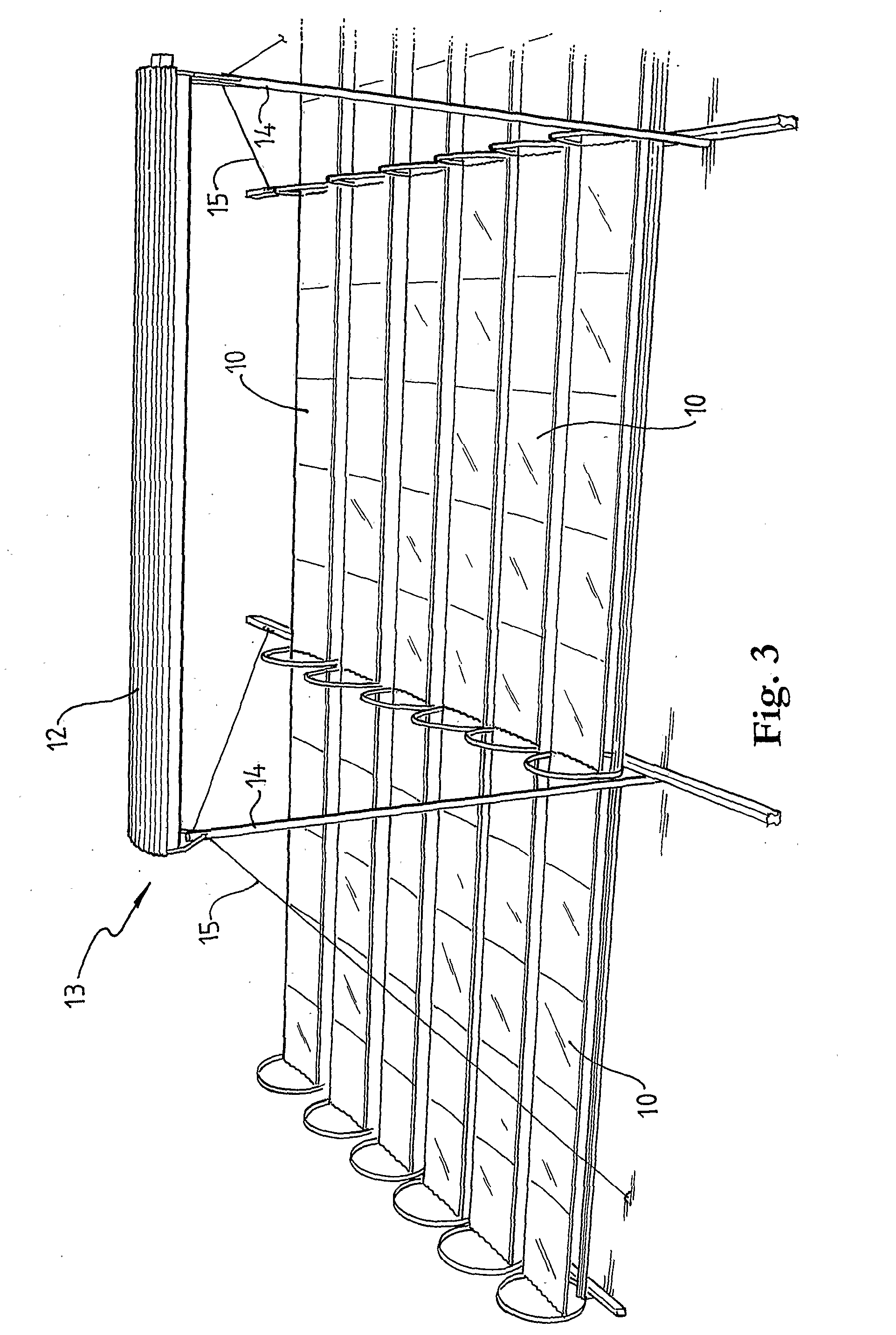 Multi-tube solar collector structure