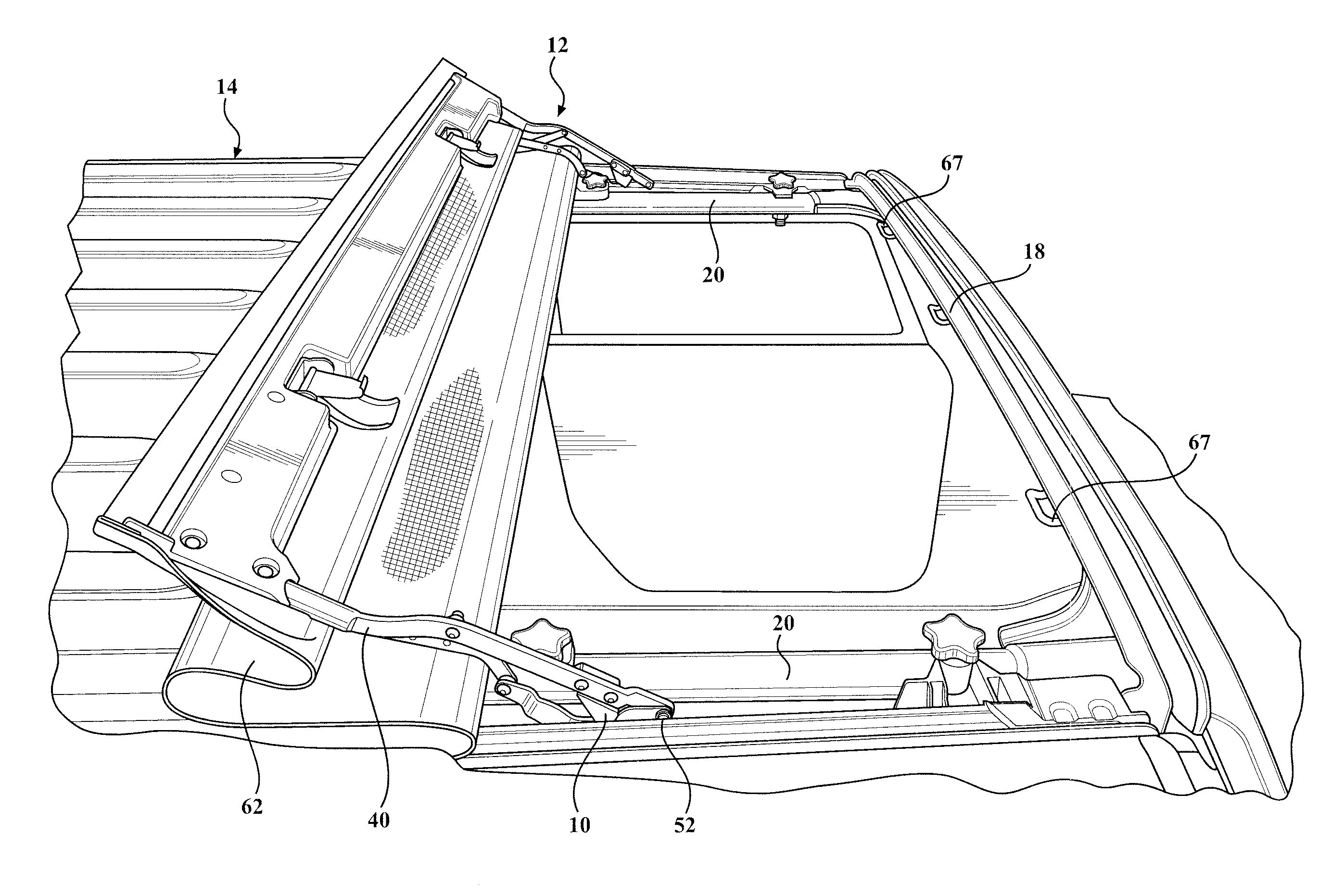 Soft front cockpit cover