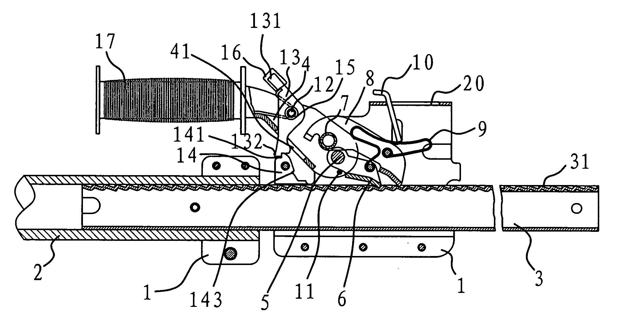 Goods fastening apparatus with improved structures