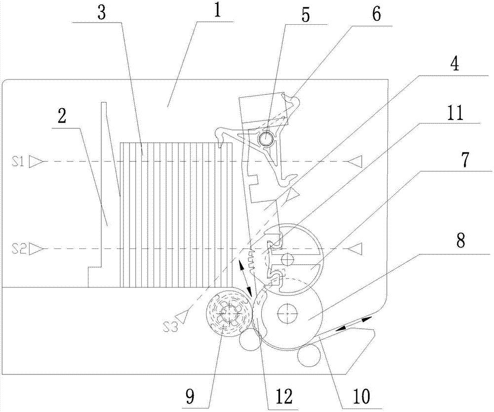 Money depositing and withdrawing port device inside automatic teller machine