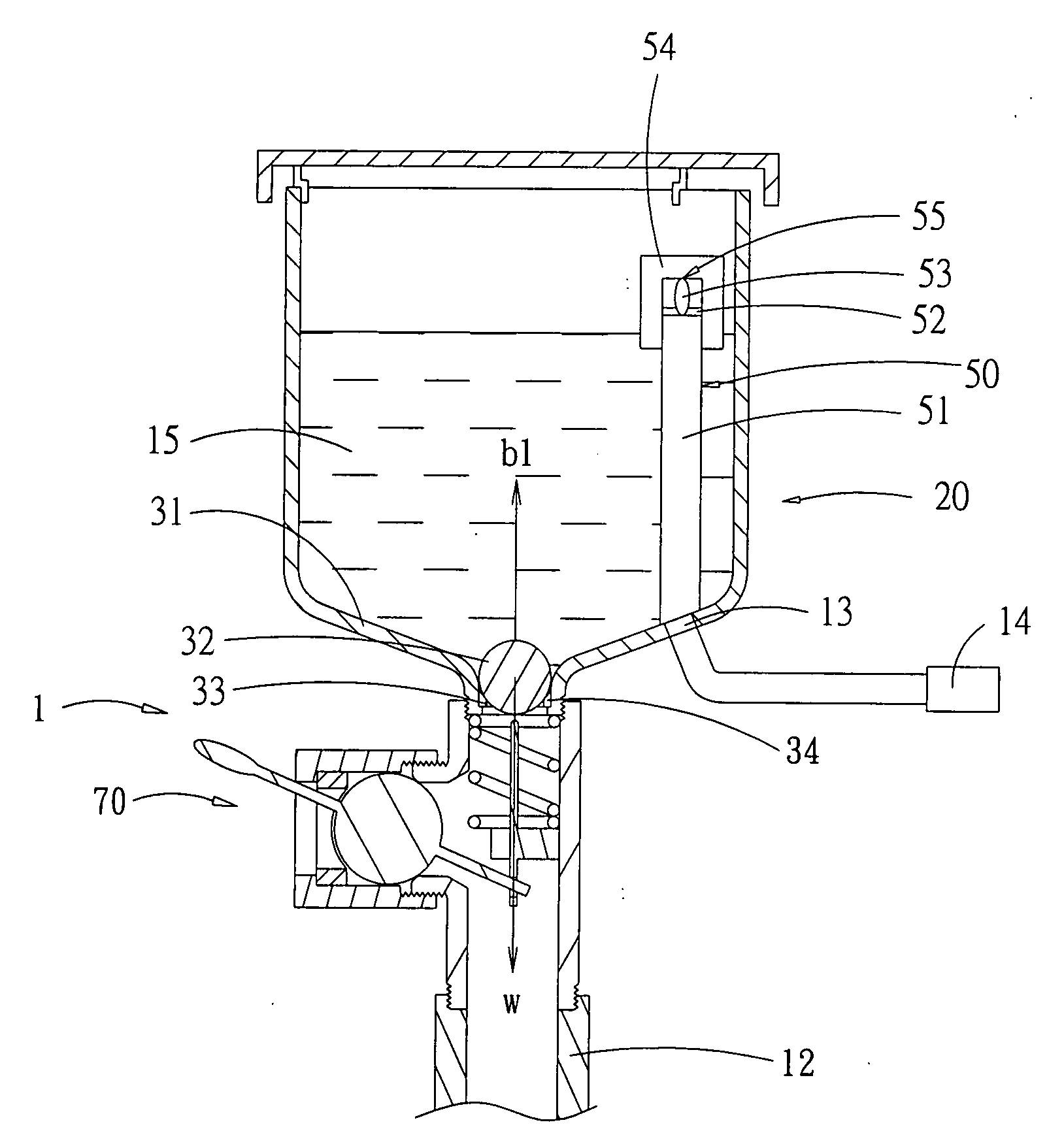 Toilet flushing water controlling device