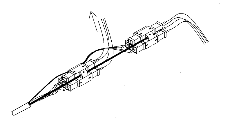 Method for realizing rapid optical cable termination by adopting standardized terminal fitting