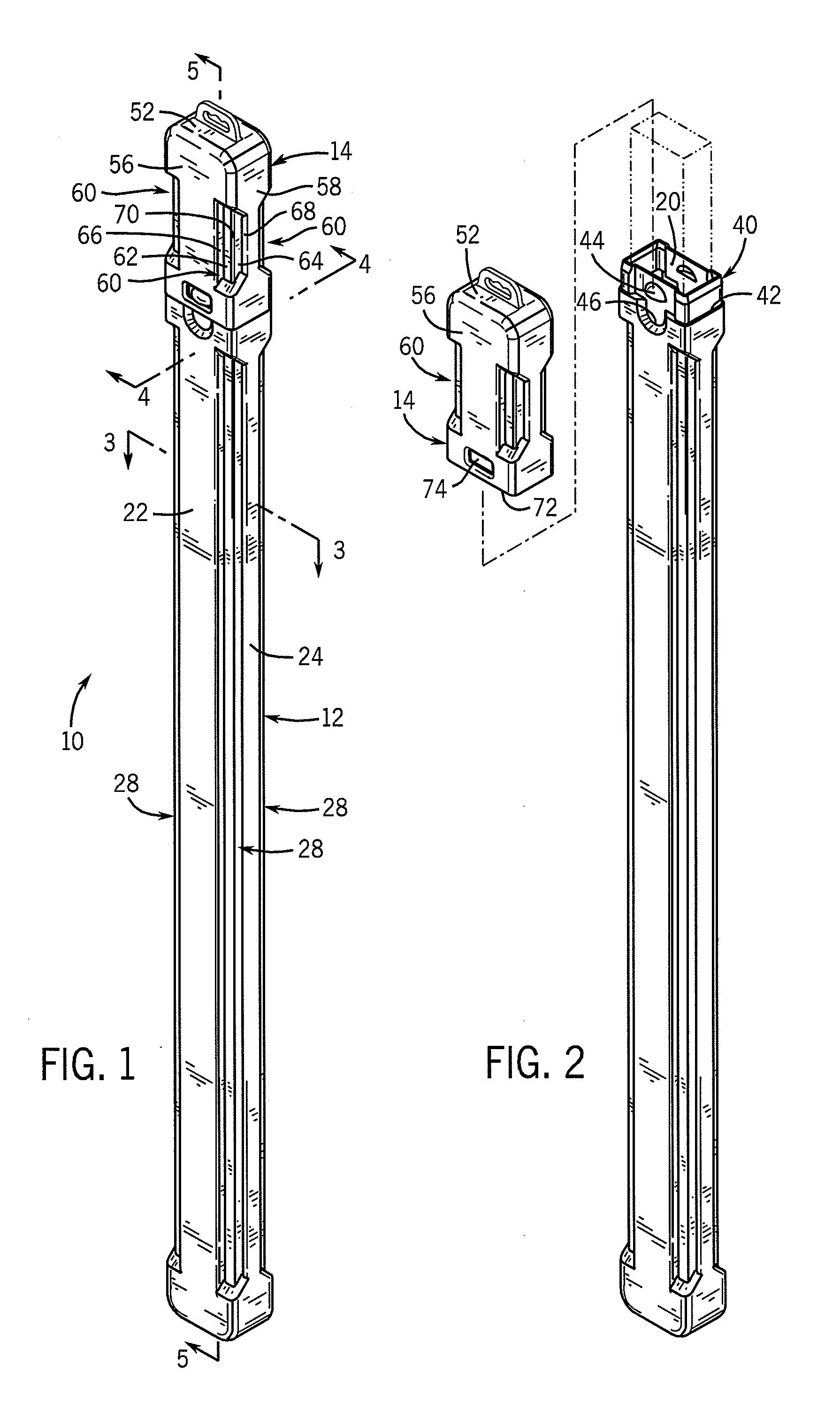 Level case with positioning indentations