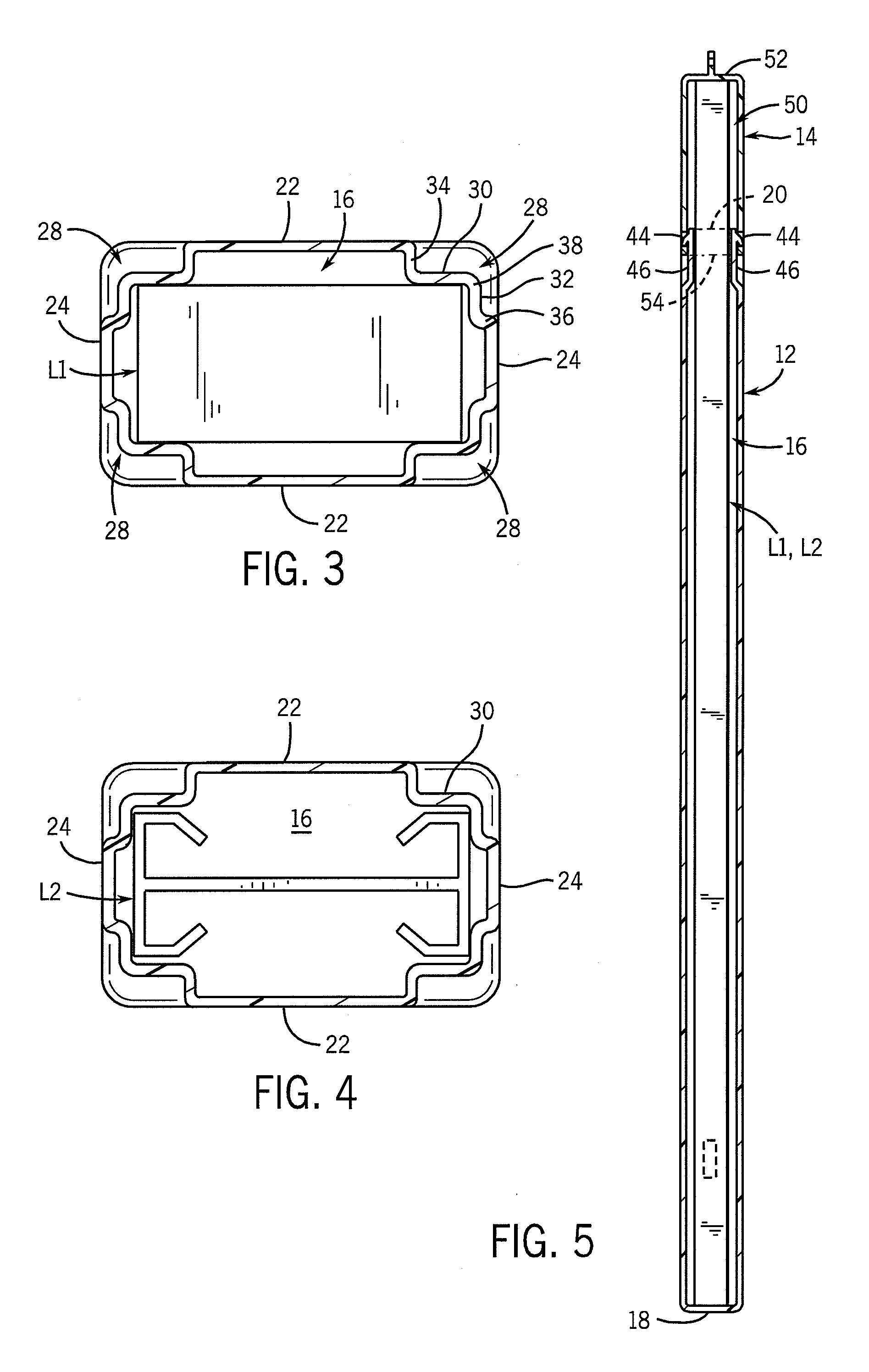 Level case with positioning indentations