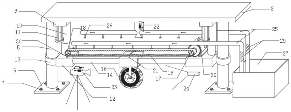 A model test system and method for permeable asphalt pavement permeability attenuation