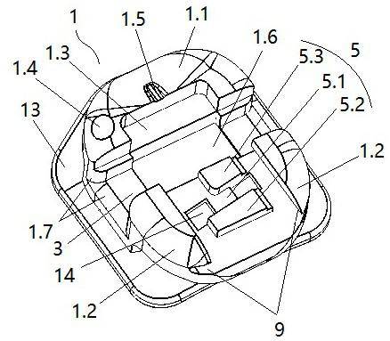 Orthodontic self-locking system adapted to strip-shaped arch wire