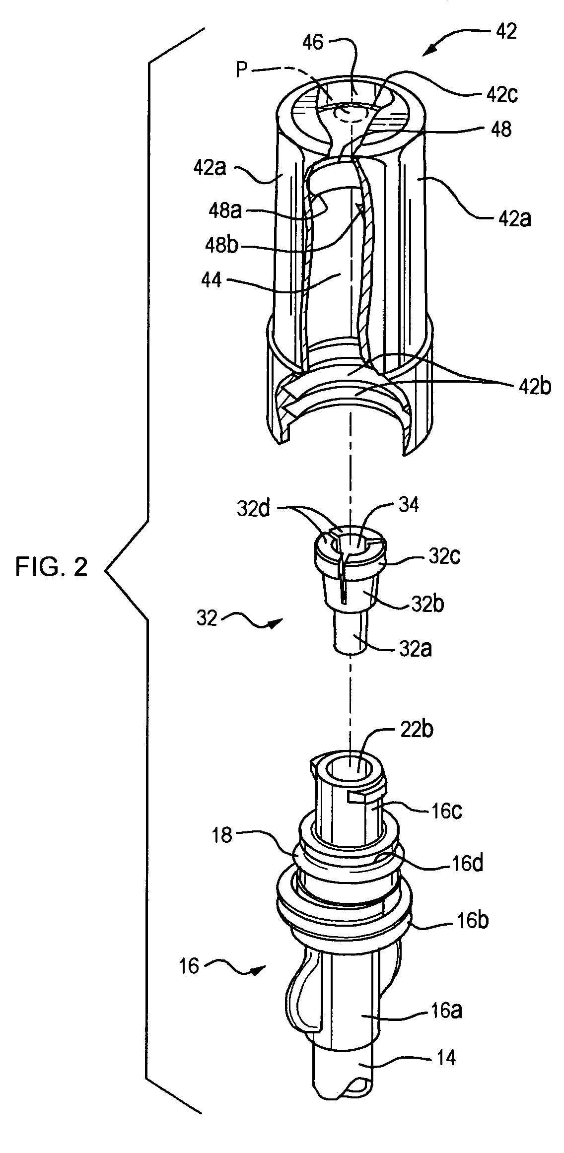 Catheter extension set and closure assembly therefor