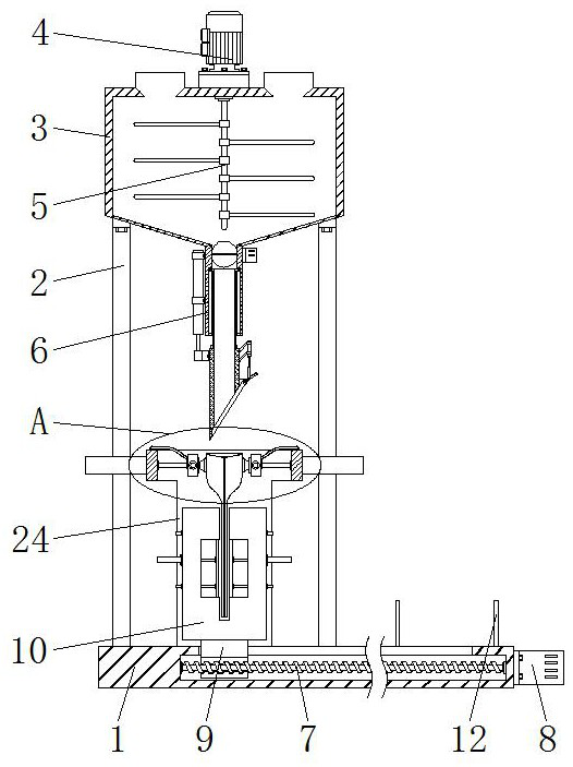 Building thermal insulation material production batching device with packaging function