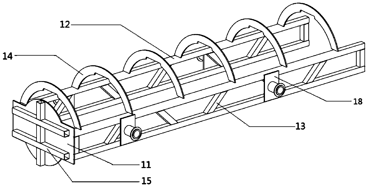 Auxiliary turnover device for tube bundle assembly and turnover method using auxiliary turnover device